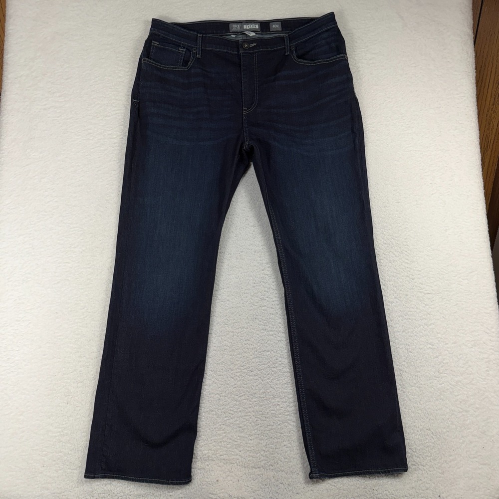Buckle BKE Tyler Straight Leg Jeans Mens 40R (39x31) Blue Denim Dark Wash Cotton